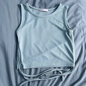 Green Romwe crop top. Never worn, perfect condition.